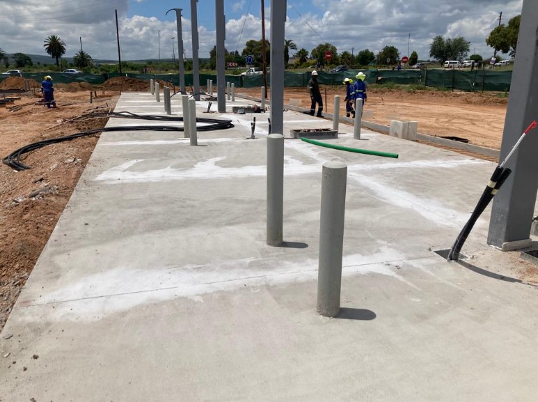 picture taken of concrete poles